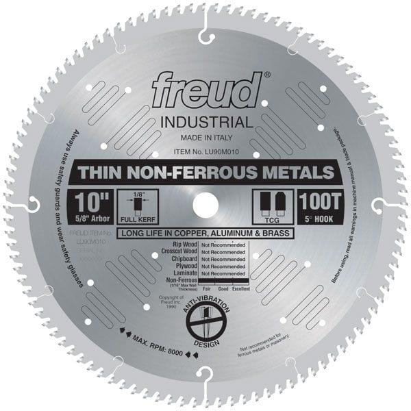 LU90M010 Circular Saw Aluminium Saw Blade 10" x 5/8" Bore x 100 Tooth TCG